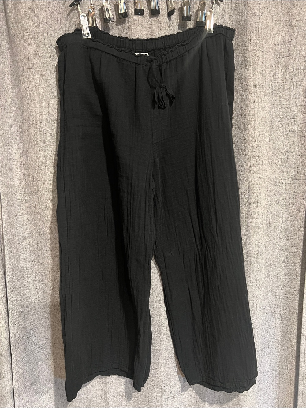 Velvet Black Women's Drawstring Joggers, XL